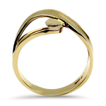 PAGE Estate Ring Estate 10K Yellow Gold Textured Crossover Ring 6.75