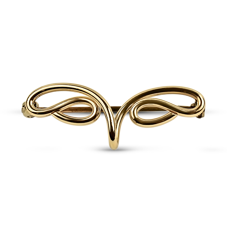 PAGE Estate Pins & Brooches Estate 10K Yellow Gold Wire Brooch