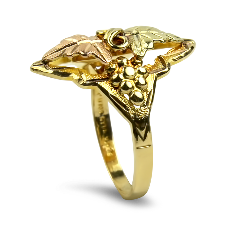 PAGE Estate Ring Estate 10K Yellow & Rose Gold Black Hills Ring 7