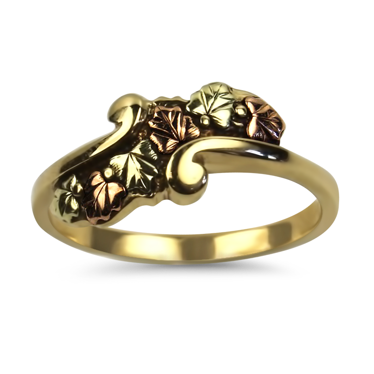 PAGE Estate Ring Estate 10K Yellow & Rose Gold Maple Leaf Ring 6.75