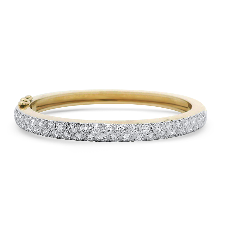PAGE Estate Bracelet Estate 14k Gold Diamond Bangle Bracelet