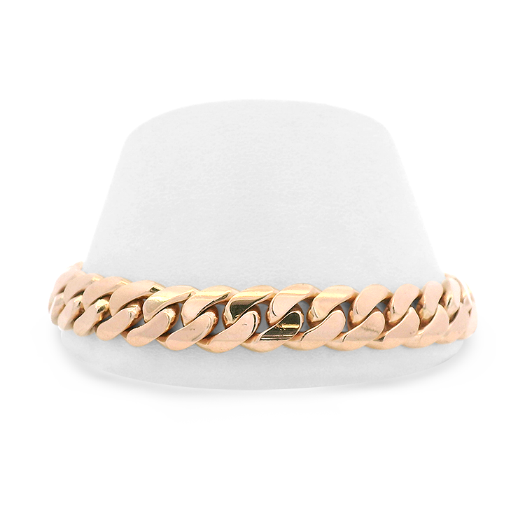 PAGE Estate Bracelet Estate 14k Rose Gold 10mm Curb Link Bracelet