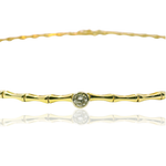 PAGE Estate Necklaces and Pendants Estate 14K Two-Tone Diamond Bamboo Necklace