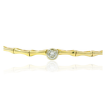 PAGE Estate Necklaces and Pendants Estate 14K Two-Tone Diamond Bamboo Necklace