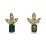 PAGE Estate Earrings Estate 14k Two-Tone Sapphire and Diamond Earrings
