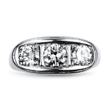 PAGE Estate Men's Jewelry Estate 14K Two-Toned Diamond Ring 7.5