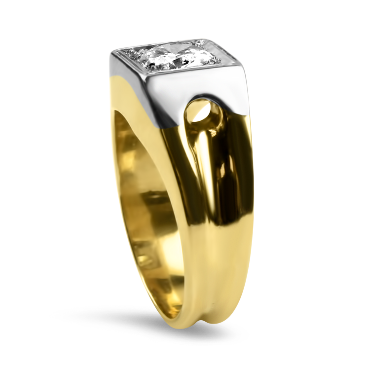 Custom Made 14K Gold Men Diamond Ring 66452: buy online in NYC. Best price  at TRAXNYC.