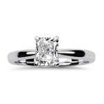 PAGE Estate Ring Estate 14k White Gold 1.06cts Radiant Diamond Solitaire Engagement Ring 7