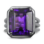 PAGE Estate Ring Estate 14K White Gold Amethyst Ring