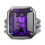 PAGE Estate Ring Estate 14K White Gold Amethyst Ring