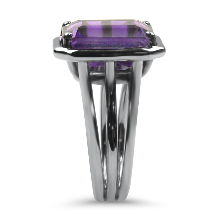 PAGE Estate Ring Estate 14K White Gold Amethyst Ring