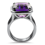 PAGE Estate Ring Estate 14K White Gold Amethyst Ring