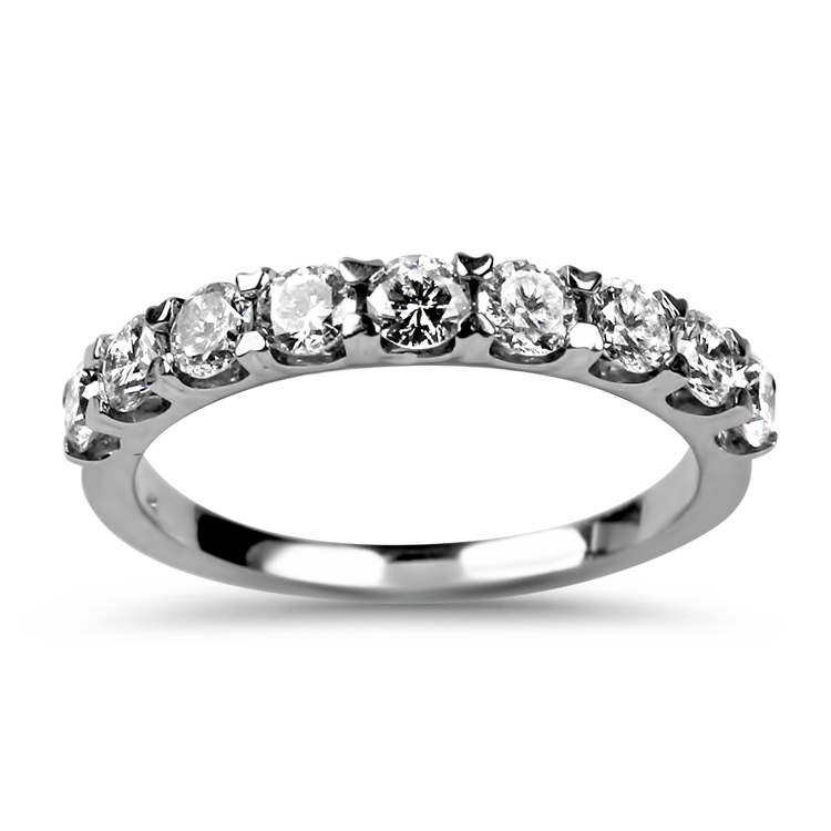 PAGE Estate Wedding Band Estate 14K White Gold Diamond Band 9