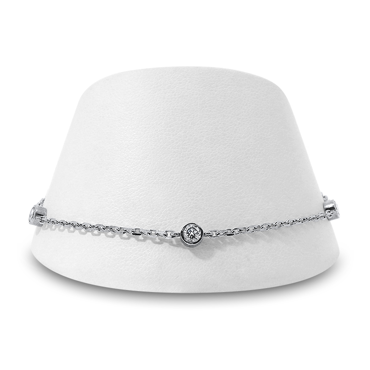 PAGE Estate Bracelet Estate 14k White Gold Diamond-by-the-Yard–Inspired Bracelet