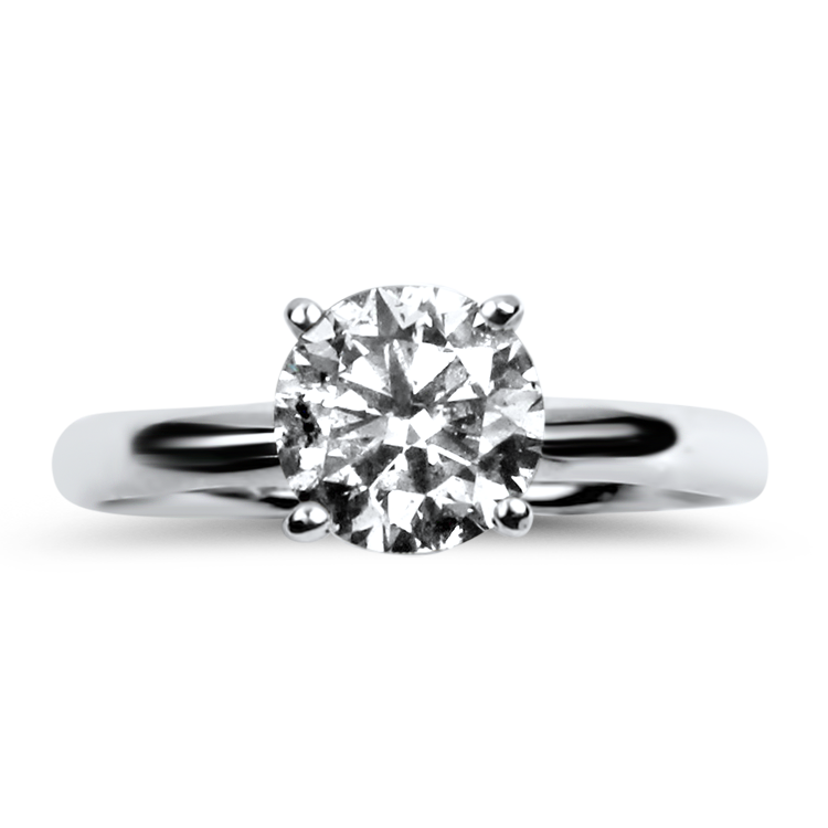 PAGE Estate Ring Estate 14k White Gold Diamond Engagement Ring 5.5