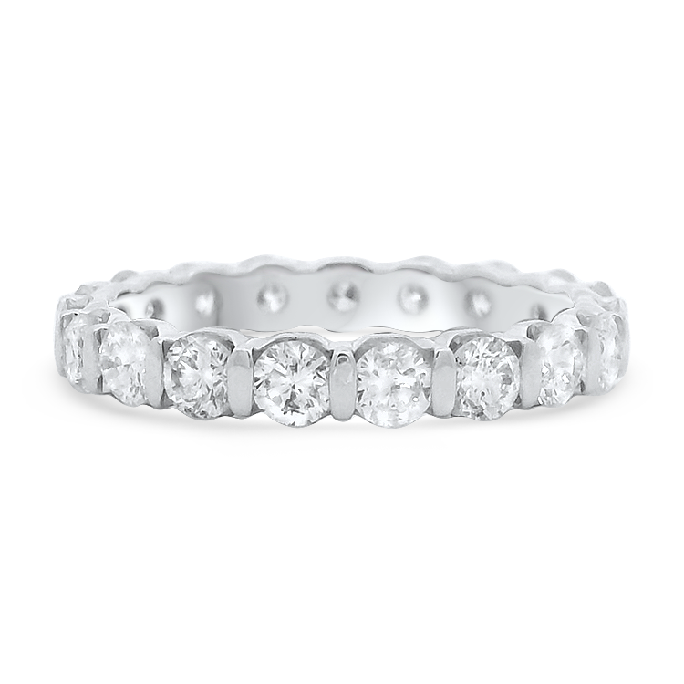 PAGE Estate Wedding Band Estate 14k White Gold Diamond Eternity Band - 2.00ct 7