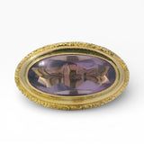 PAGE Estate Ring Estate 14K White Gold East–West Oval Amethyst Ring 6.25