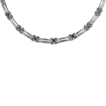 PAGE Estate Necklaces and Pendants Estate 14k White Gold Sapphire & Diamond Necklace