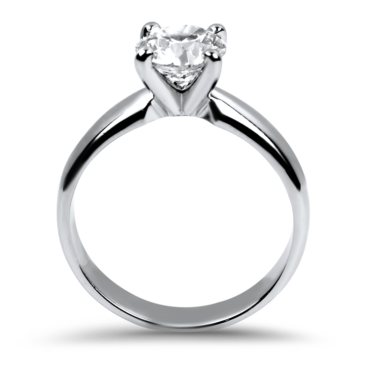 PAGE Estate Ring Estate 14k White Gold Solitaire Diamond Ring 5.5