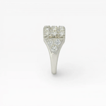 PAGE Estate Ring Estate 14K White Gold Three-Row Diamond Ring – 2.50ctw 6.5