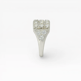 PAGE Estate Ring Estate 14K White Gold Three-Row Diamond Ring – 2.50ctw 6.5