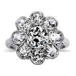 PAGE Estate Engagement Ring Estate 14K White Gold Three Stone Round Brilliant Cut Diamond Engagement Ring 5
