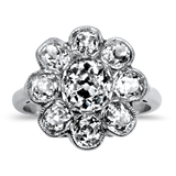 PAGE Estate Engagement Ring Estate 14K White Gold Three Stone Round Brilliant Cut Diamond Engagement Ring 5