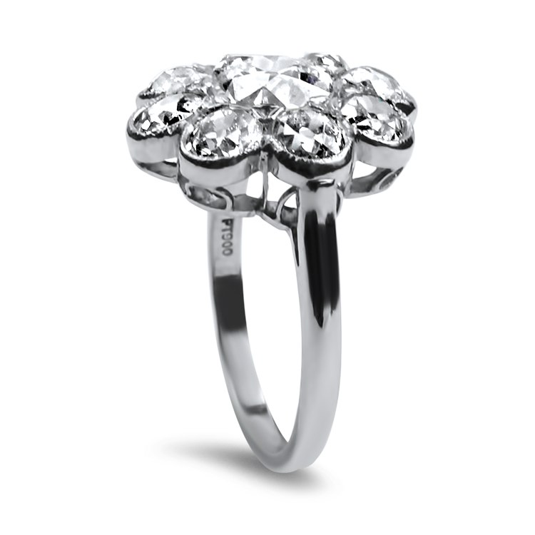 PAGE Estate Engagement Ring Estate 14K White Gold Three Stone Round Brilliant Cut Diamond Engagement Ring 5