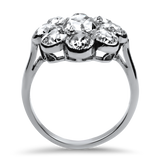 PAGE Estate Engagement Ring Estate 14K White Gold Three Stone Round Brilliant Cut Diamond Engagement Ring 5