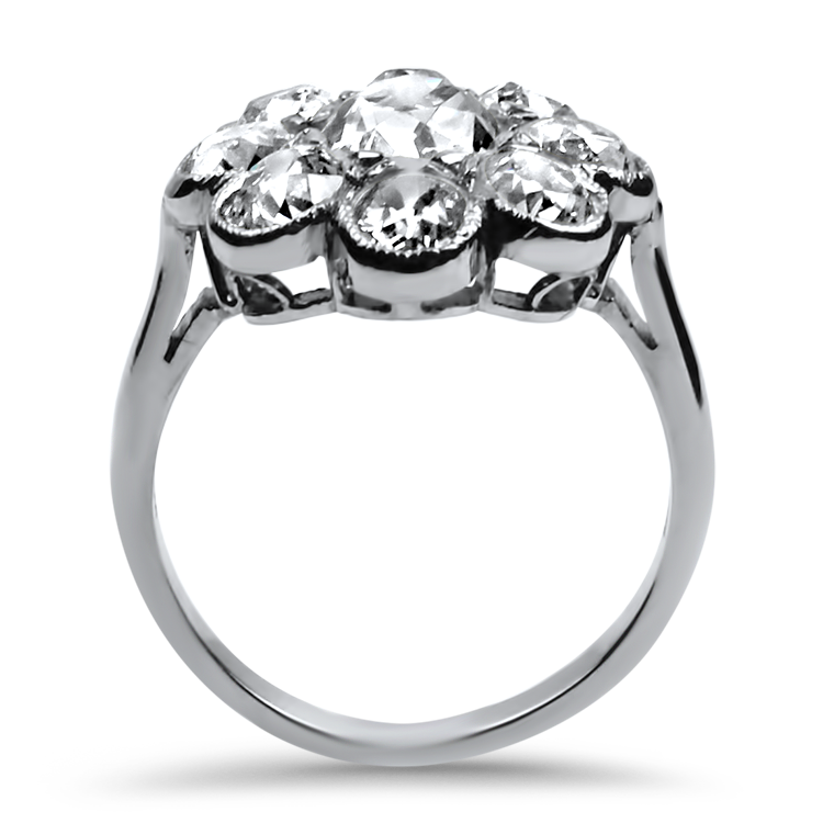 PAGE Estate Engagement Ring Estate 14K White Gold Three Stone Round Brilliant Cut Diamond Engagement Ring 5