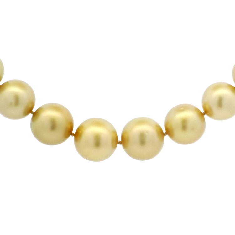 PAGE Estate Necklaces and Pendants Estate 14k Yellow and White Gold Golden Pearl Necklace