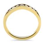 PAGE Estate Wedding Band Estate 14K Yellow Channel Set Curved Diamond Band 6