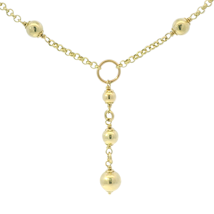 PAGE Estate Necklaces and Pendants Estate 14k Yellow Drop Chain Necklace