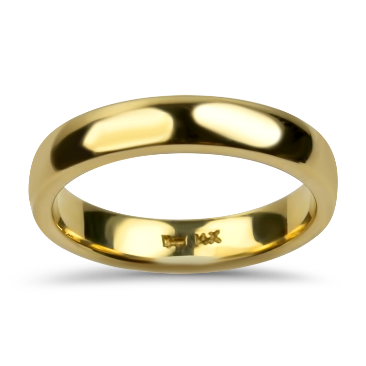 Ring Mixed Metal Band Two Tone Ring Comfort Fit Band 14K Gold