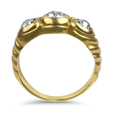 PAGE Estate Engagement Ring Estate 14K Yellow Gold Antique Old European Cut Diamond Ring 7