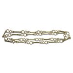PAGE Estate Necklaces and Pendants Estate 14k Yellow Gold Bar and Circle Link 24-Inch Necklace