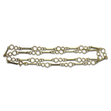PAGE Estate Necklaces and Pendants Estate 14k Yellow Gold Bar and Circle Link 24-Inch Necklace