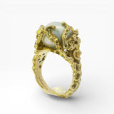 PAGE Estate Ring Estate 14K Yellow Gold Baroque Pearl Nugget Ring 4.5