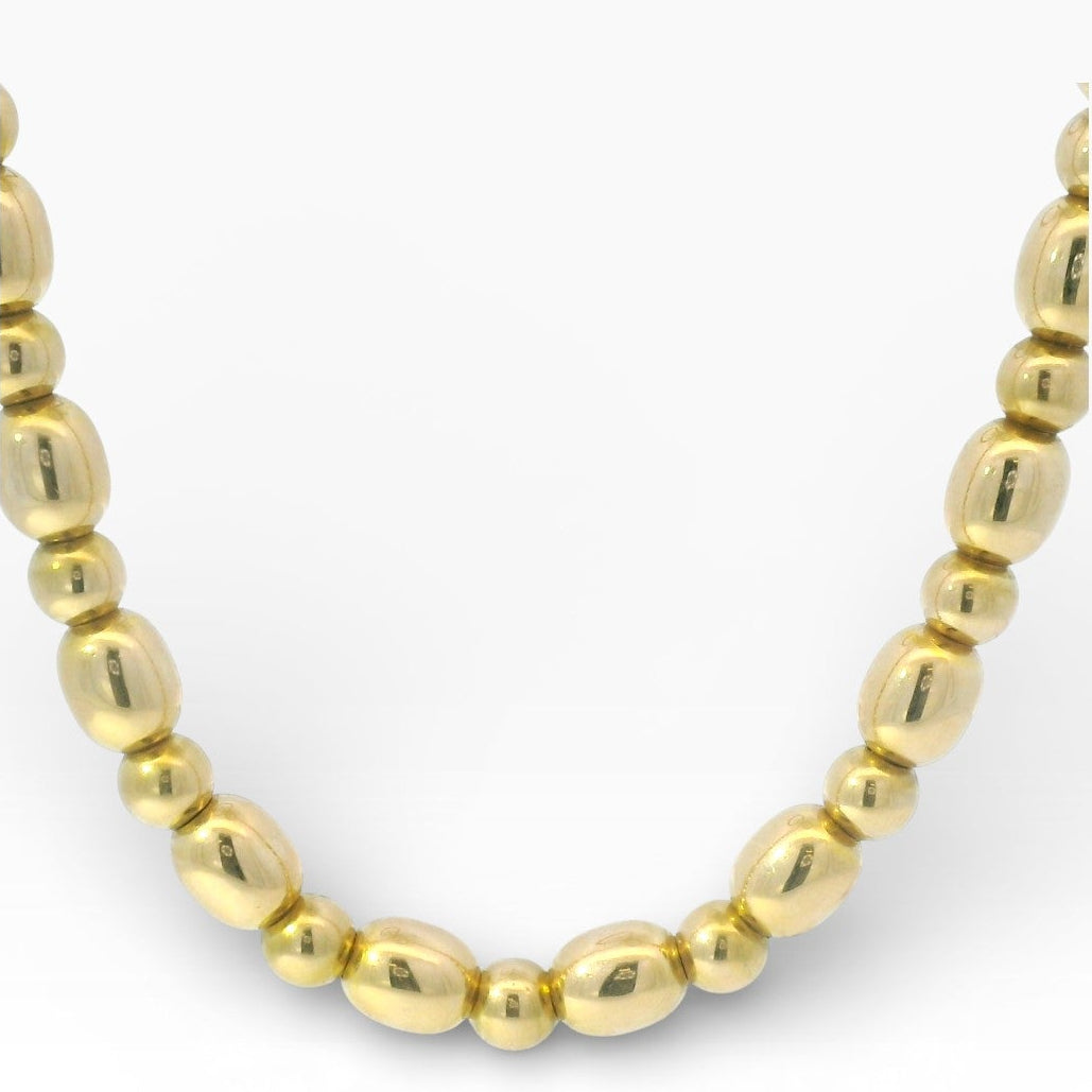 PAGE Estate Necklaces and Pendants Estate 14K Yellow Gold Bead Necklace – 24 Inches