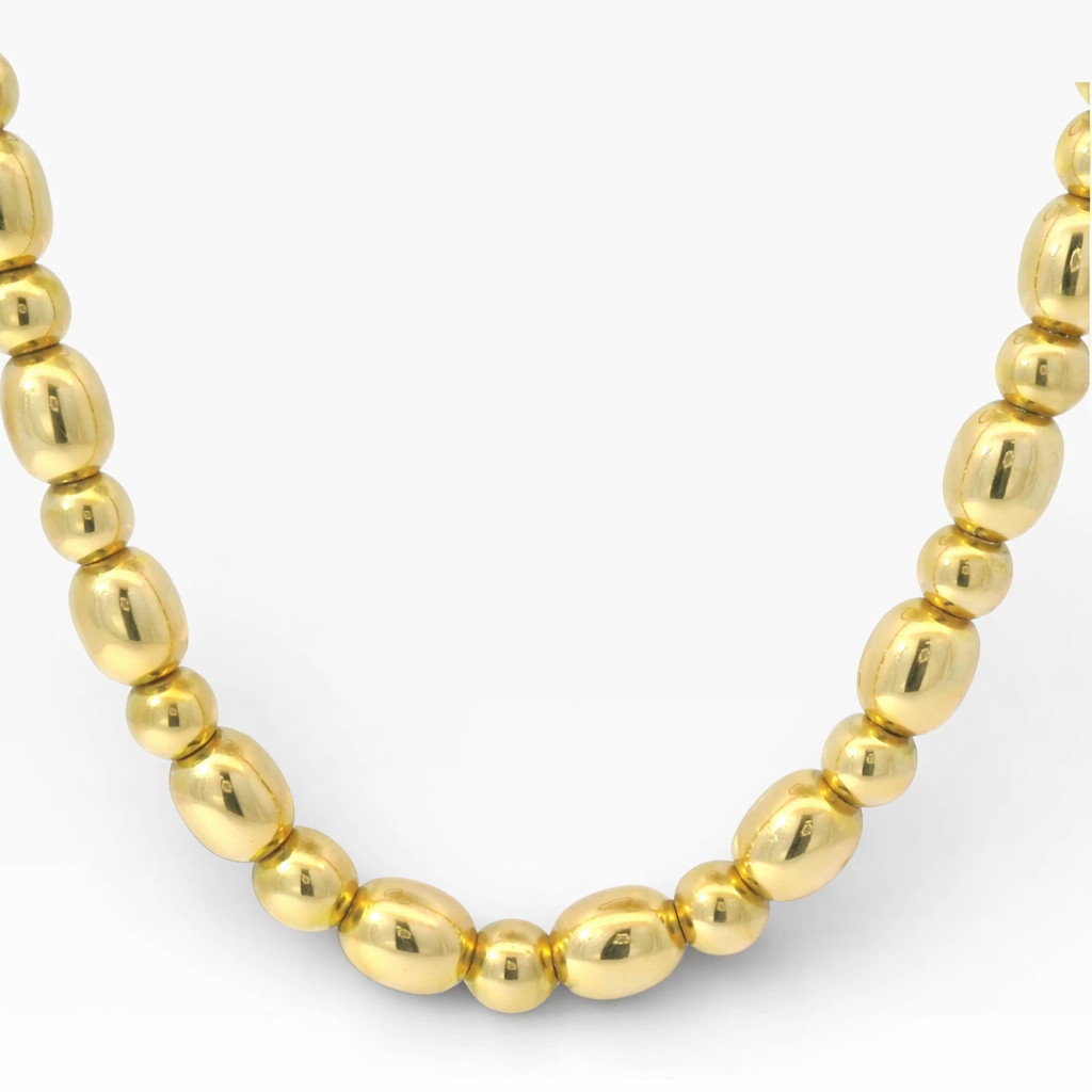 PAGE Estate Necklaces and Pendants Estate 14K Yellow Gold Bead Necklace – 24 Inches