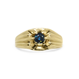 PAGE Estate Ring Estate 14K Yellow Gold Blue Sapphire Ring 5