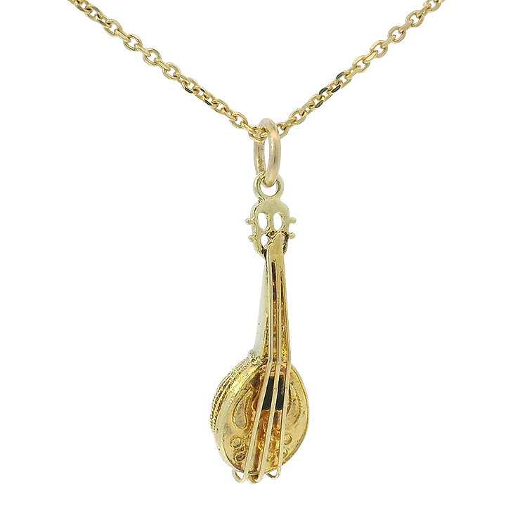 PAGE Estate Charm Estate 14k Yellow Gold Bouzouki Instrument Charm