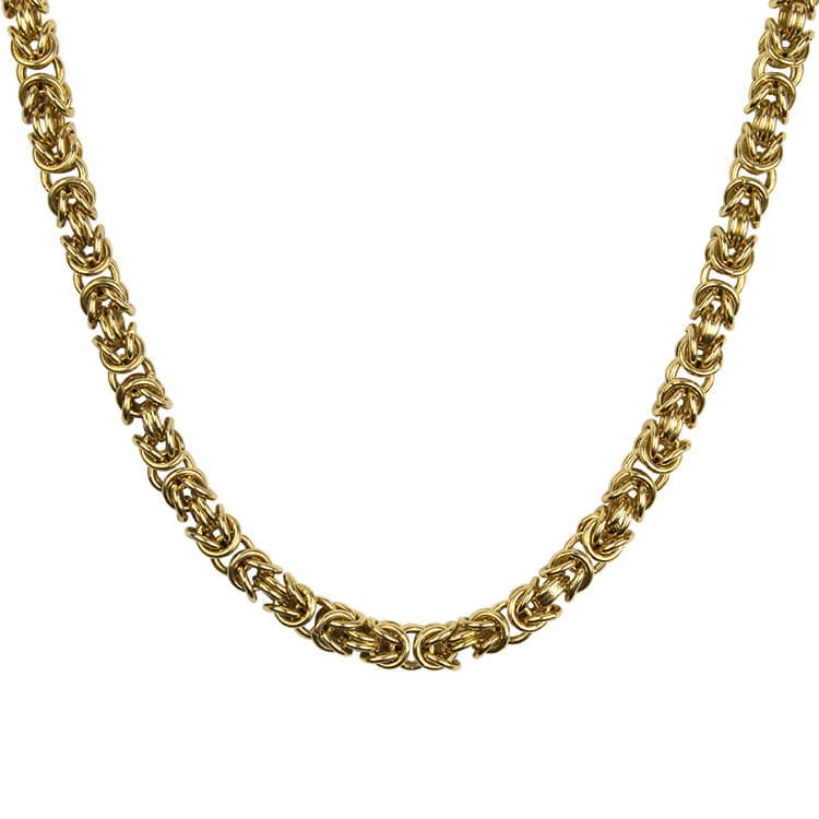 PAGE Estate Necklaces and Pendants Estate 14K Yellow Gold Byzantine Chain