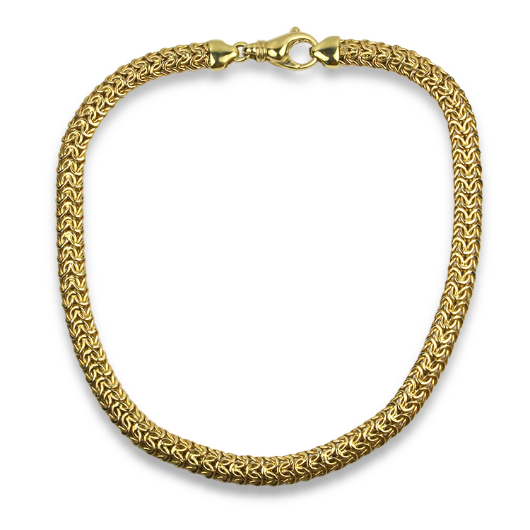 PAGE Estate Necklaces and Pendants Estate 14k Yellow Gold Byzantine Necklace 16.5"