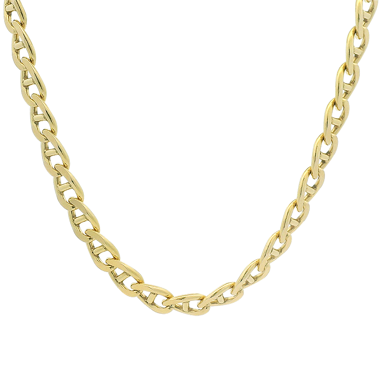 PAGE Estate Necklaces and Pendants Estate 14k Yellow Gold Cable Anchor Link Chain - 18"