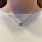 PAGE Estate Necklaces and Pendants Estate 14K Yellow Gold Cabochon Aquamarine Necklace