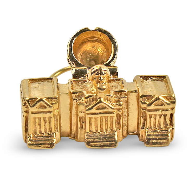 PAGE Estate Necklaces and Pendants Estate 14K Yellow Gold Capital Building Pendant/Charm