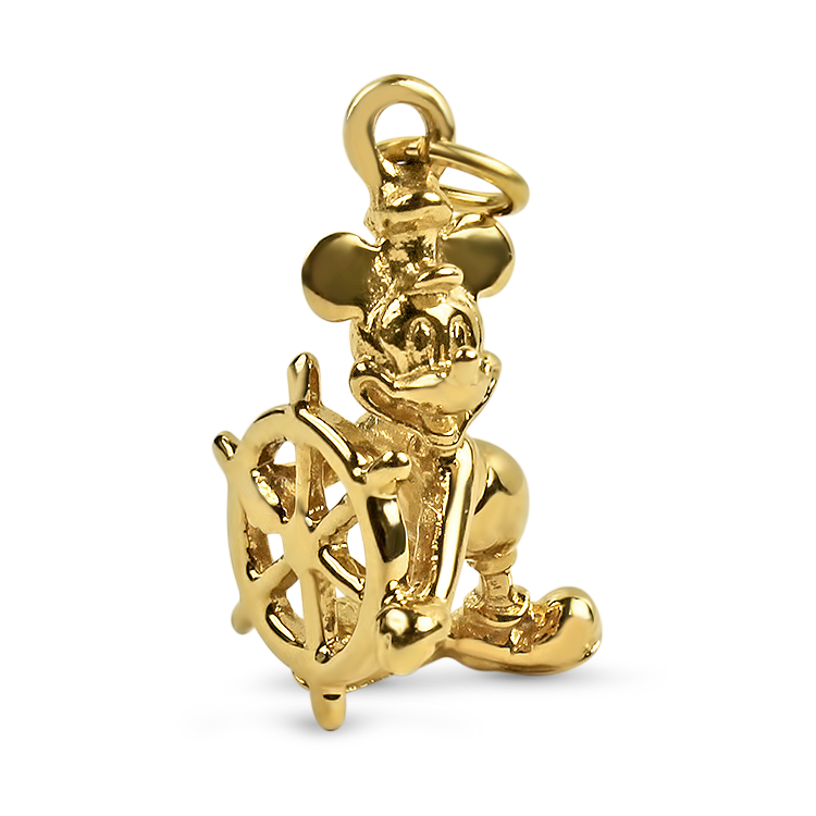 PAGE Estate Necklaces and Pendants Estate 14k Yellow Gold Captain Mickey Mouse Pendant/Charm