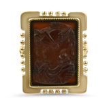 PAGE Estate Ring Estate 14K Yellow Gold Carnelian Intaglio Ring 3.5