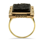 PAGE Estate Ring Estate 14K Yellow Gold Carnelian Intaglio Ring 3.5